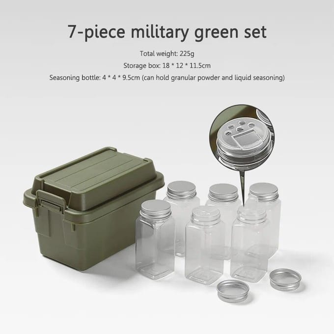 Kruidenfles Set Opbergdoos Draagbare Reizen Camping Kruiden Dispenser Set Stapelbare Organisator Mini Desktop Opbergdoos