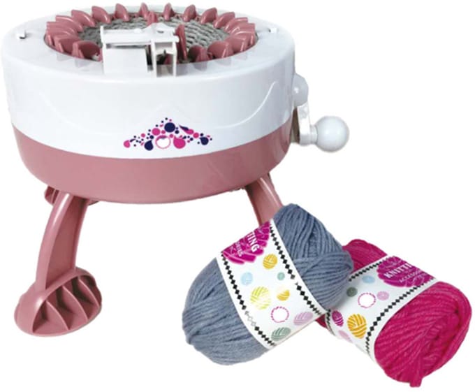 Lobbes breimachine speelgoed roze met 2 bollen - creatieve knutselset.