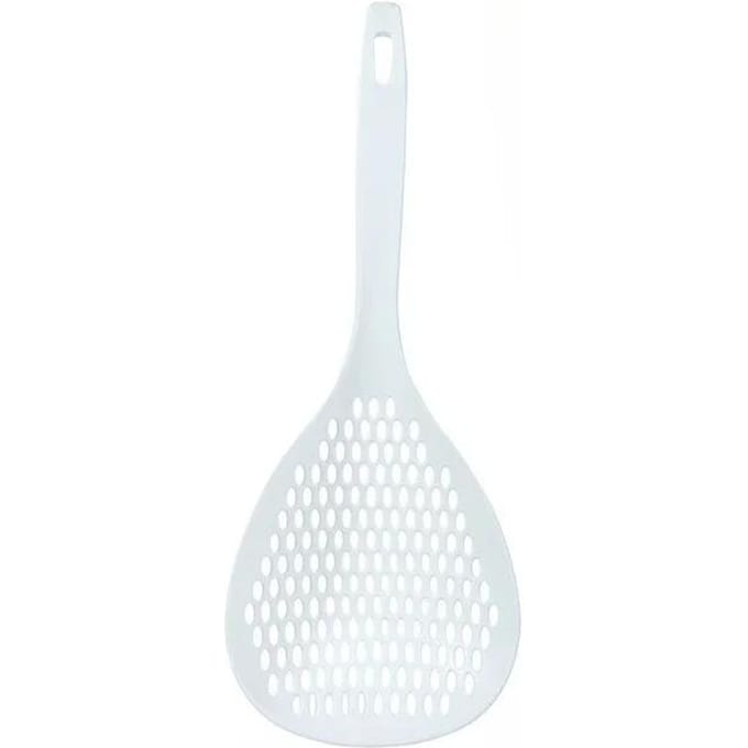 Lot de 3 passoires en plastique avec poignée pour égoutter les pâtes white