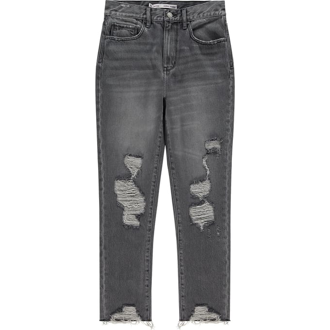 RAIZZED Oceans Cropped Jeans Light Grey Stone Maat: W26 | Skinny Jeans Outlet | Dames | Grijs