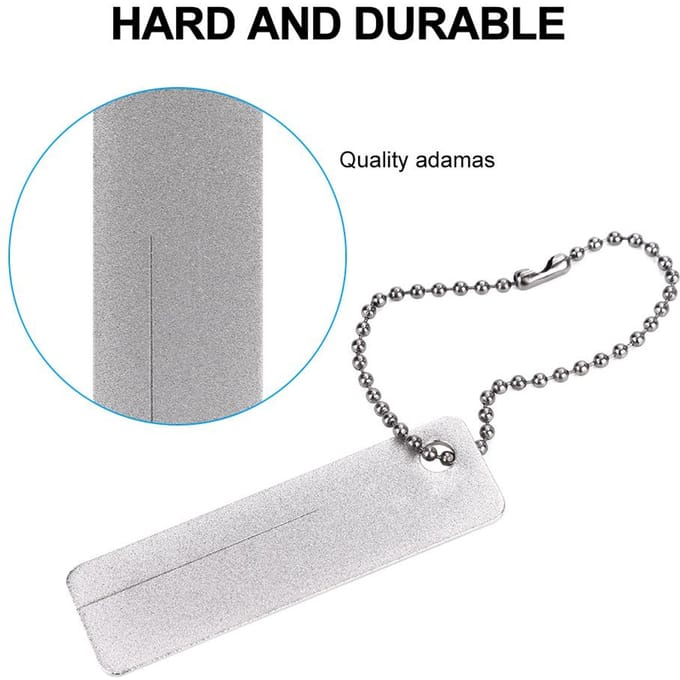 Lime Affûteur d'Hameçons de Pêche de Poche d'Extérieur avec Porte-Clés gray