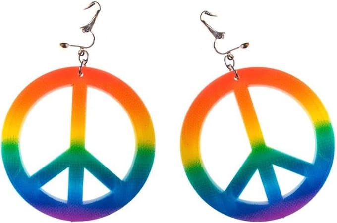 Oorbellen peace met clip