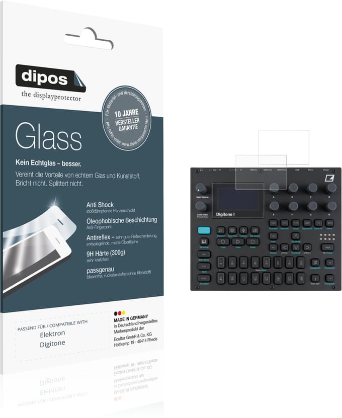 dipos – 2x Matte Pantserfolie geschikt voor Elektron Digitone | 9H Screenprotector