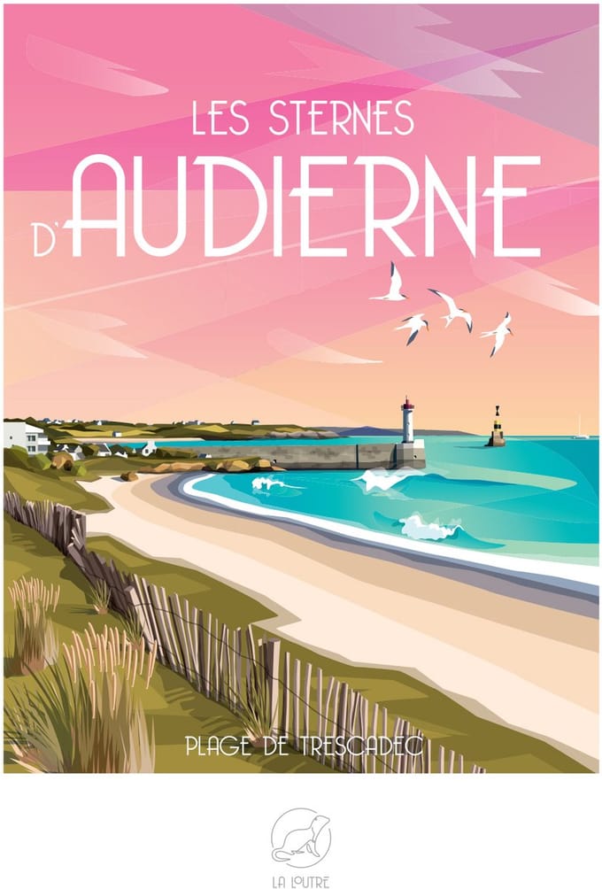 La Loutre puzzel strand Audierne 1000 stukjes - legpuzzel.