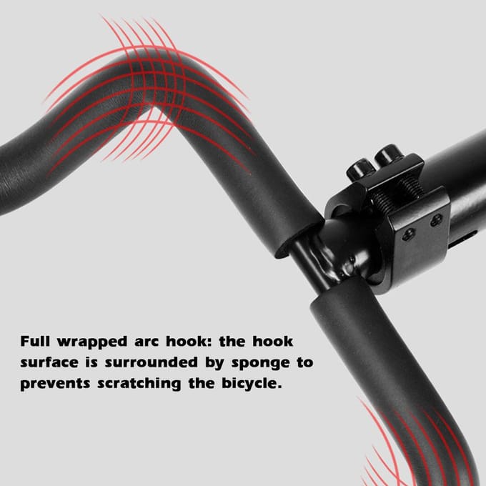 Fiets Muurhanger Mountainbike Muur Dubbele Haak Ophangrek Vouwbare Telescopische Fiets Display zwart