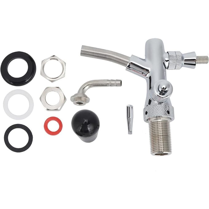 G5/8in Draad Verchroomd Messing Roestvrij Staal Verstelbare Biertap Kraan Bierfust Accessoires gray