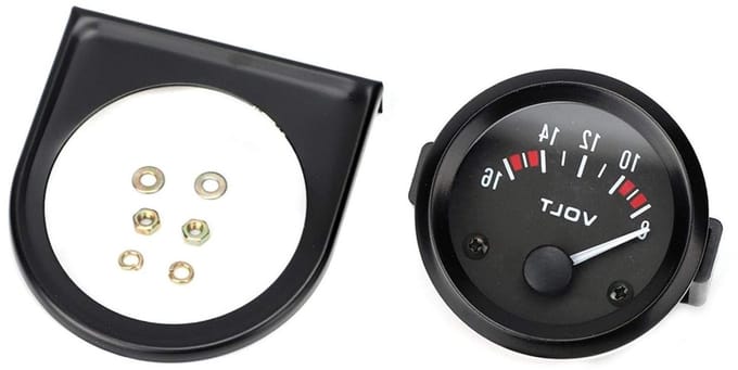 Voltmeter 12V 52mm voor Auto - Digitale Spanningsmeter met Achtergrondverlichting en Precisie Meting