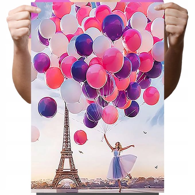 Merkloos Diamond Painting Set 5D - Baletnica & Ballonnen