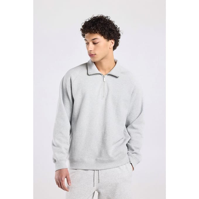 America Today Sidney Half Zip Light Grey Melange Taglia: S | Maglioni a maglia Outlet | Uomo | Grigio