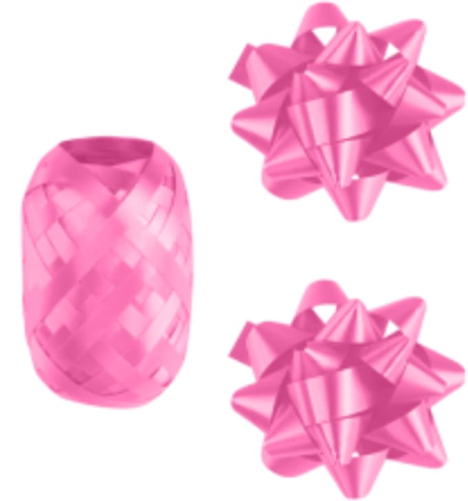 Gift accessoires - roze - krullint - cadeaulint