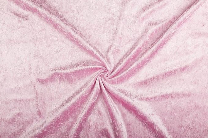 Velours de panne stof - Lichtroze 11 - 1 meter