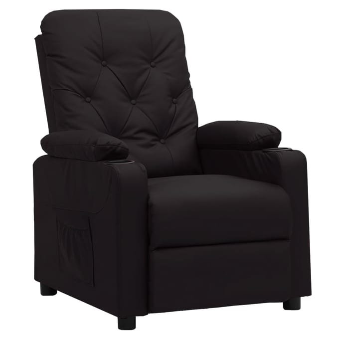 vidaXL - Fauteuil - verstelbaar - kunstleer - zwart