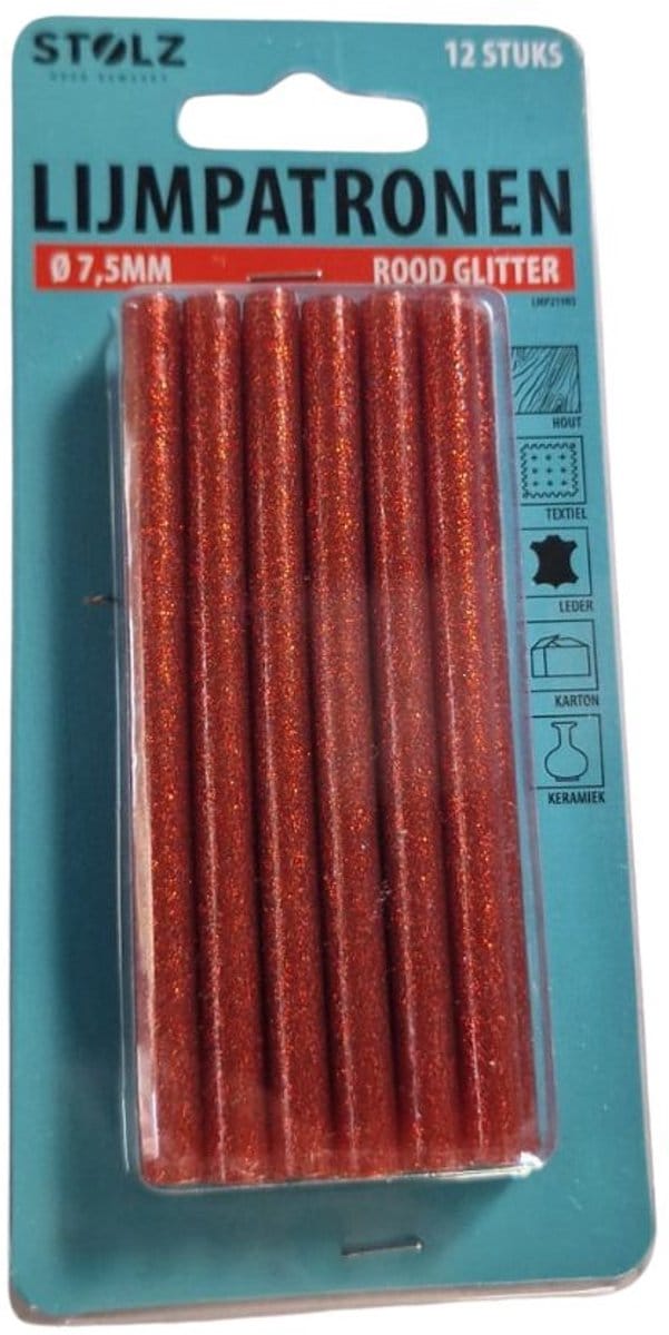 Lijmpatroon Glitter rood
