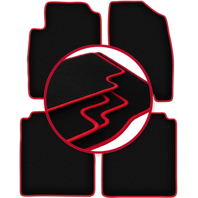 CARLUX-RED automatten voor: Nissan Navara III D40 pick-up (2005-2011)