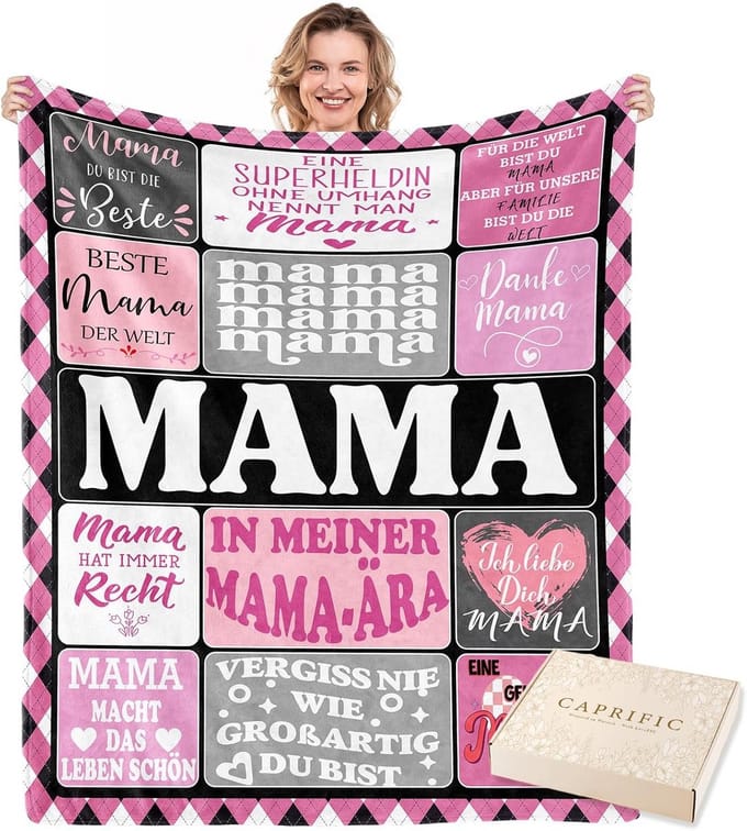 Warme Flanellen Deken Cadeau voor Moeder - Hartverwarmend Geschenk voor Moederdag en Verjaardag