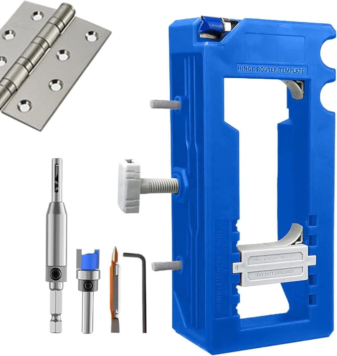 Scharnier freesmal - Deurfreesmal - Kastdeuren Frezen - Verstelbaar Heavy Duty - 3-5 Inch - Blauw