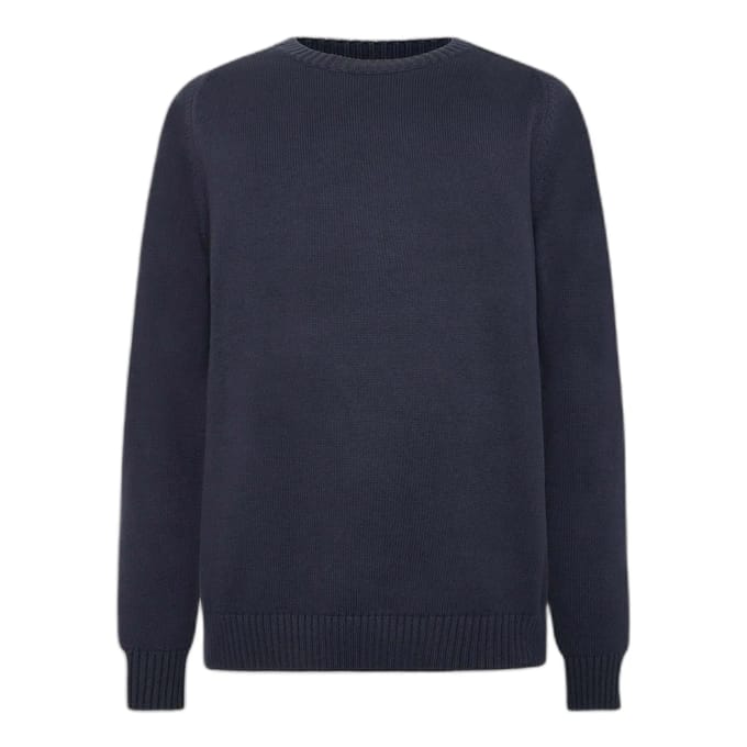 Effen gebreide ronde halspull KnowledgeCotton Apparel
