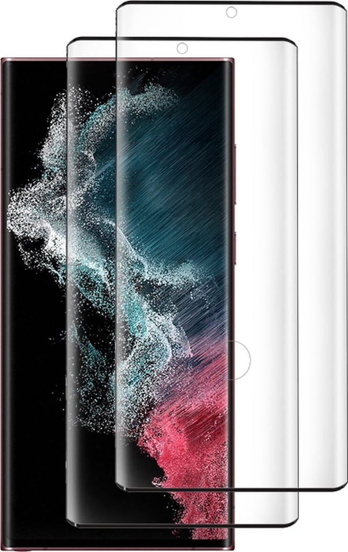 Geschikt voor Samsung S22 Ultra Screenprotector Tempered Gehard glas - 2 stuks beschermglas