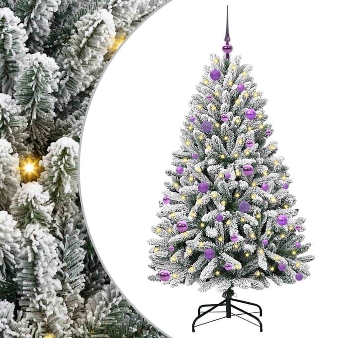 vidaXL - Kunstkerstboom - 150 - cm - 150 - LED's - Warmwit - PVC - en - Staal