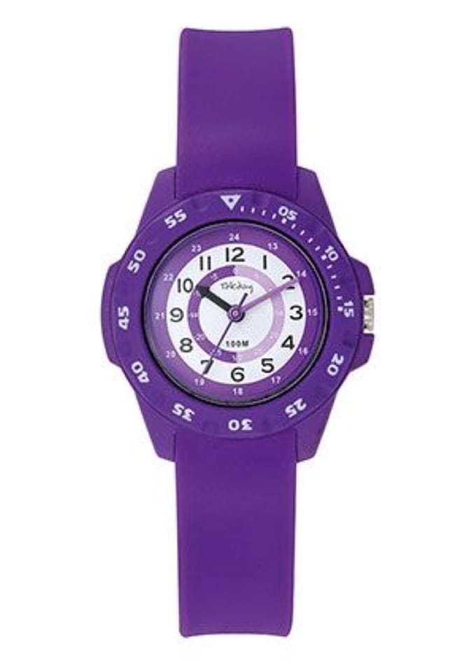 Tekday-Kinder horloge-34MM-Paars-Waterdicht-Analoog