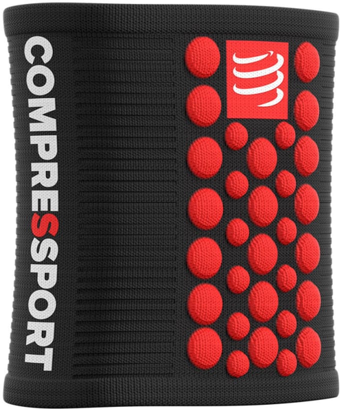 Compressport Sweatbands 3D.Dots - Zweetband - zwart/rood