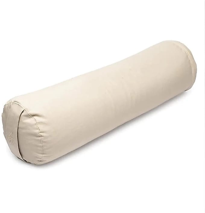 Yoga bolster beige biokatoen (OCS) – 60 cm x 16 cm