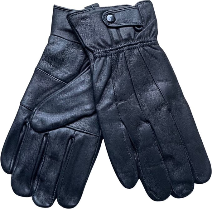 Leren handschoenen heren - Handschoenen heren winter - Afsluitbare boord - Maat M