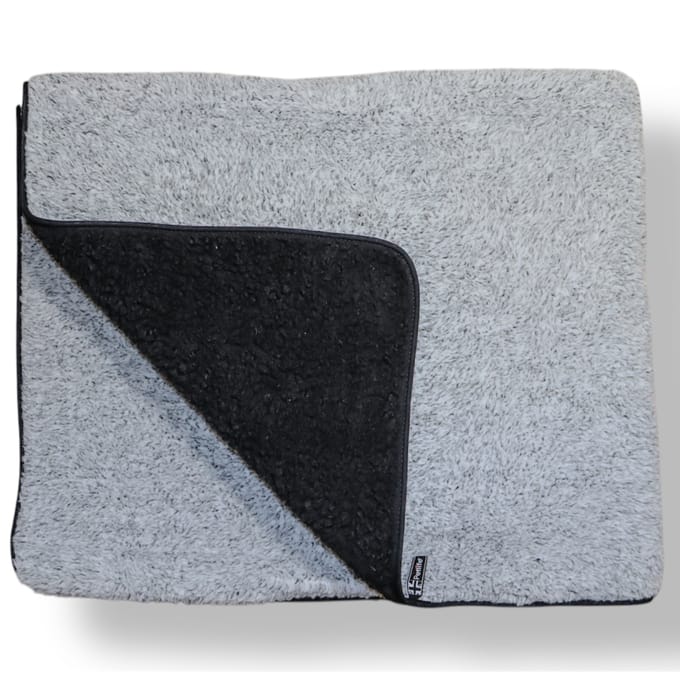 Vetbed® Sherpa fleece deken, grijs 124x73cm hond