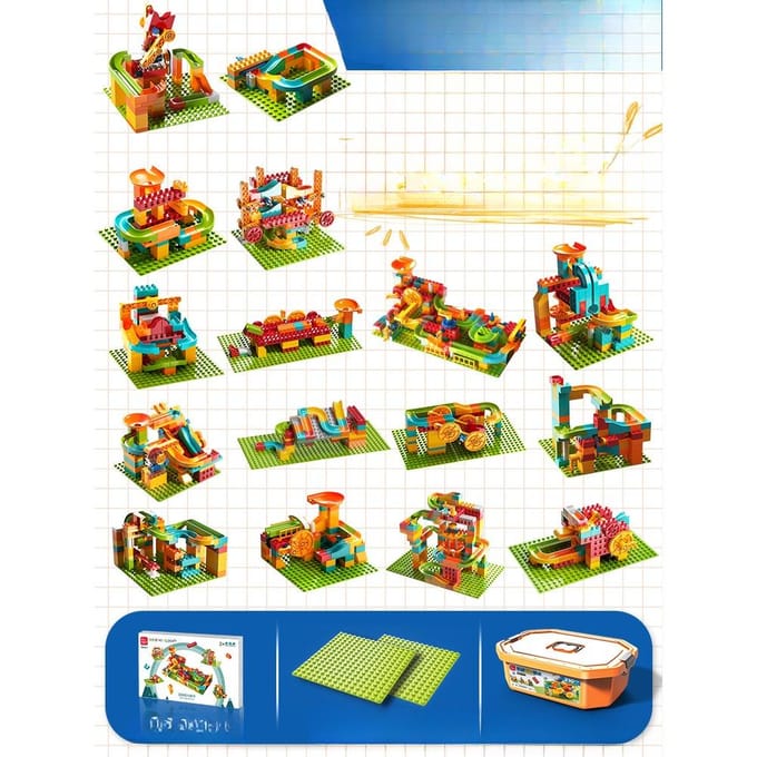 Blocs de construction à grosses particules coulissants avec divers engrenages Jouets d'assemblage de machines d'ingénierie Aides à l'éducation précoce des enfants brown