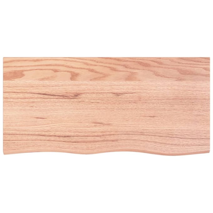 vidaXL - Tafelblad - 100x50x(2-4)cm - behandeld - massief - eikenhout - lichtbruin