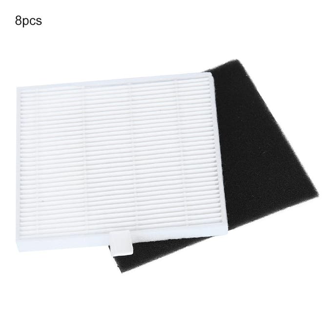 Stofzuiger Actief Koolfilter Kit Vervanging voor Chuwi ILIFE V8S Robot Mo E2Q7 white
