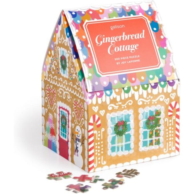 Joy Laforme Gingerbread Cottage 500 Piece Puzzle In A House - Galison
