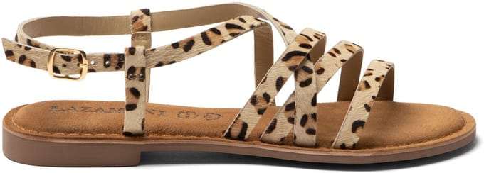 Lazamani - Zuza Dames Sandalen Leopard - Maat 41
