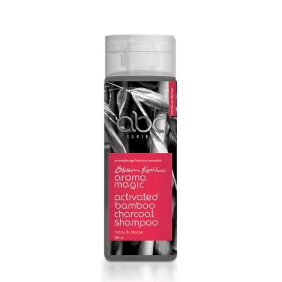 Aroma Magic Activated Bamboo Charcoal Shampoo | Cleanses, Detoxify, hydrates, & control frizz |with Lavender| - 200ml gray