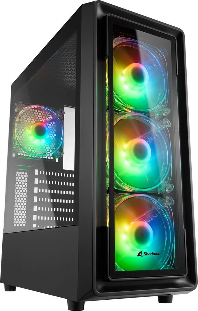 ATX Semi-tower Box Sharkoon 4044951030187 Black
