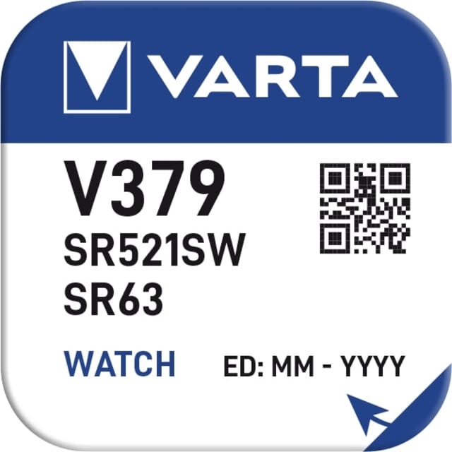 Varta V379/SR63 Knoopcel batterij 1,5V - Per 1 stuks