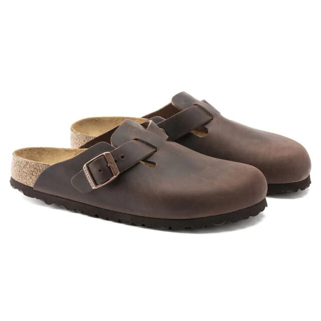 Birkenstock Boston Heren Clogs - Brown Leather - Maat 50