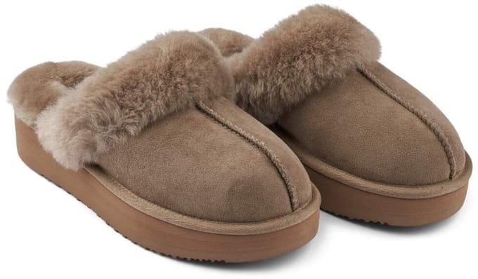 Sheepskin House - Plateau Pantoffel - Schapenvacht - EVA buitenzool