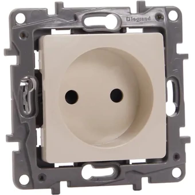 Legrand Stopcontact Niloé Inbouw Zonder Randaarde Crème