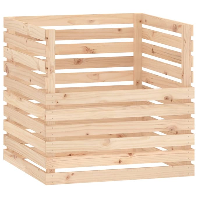 vidaXL - Compostbak - 80x80x78 - cm - massief - grenenhout