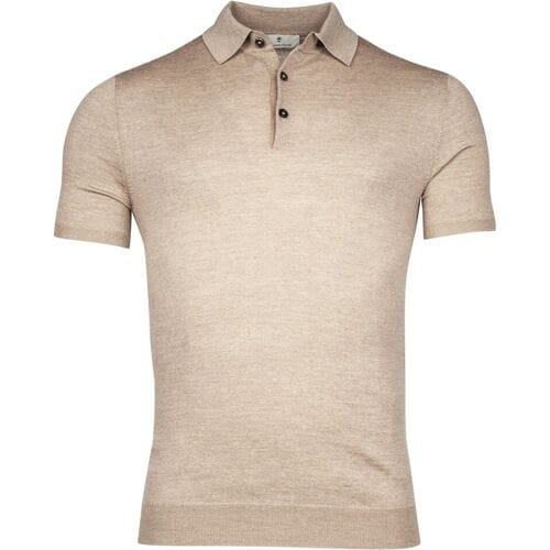 Thomas Maine Polo Uni Color Fine Merino Single Knit Kitt / male