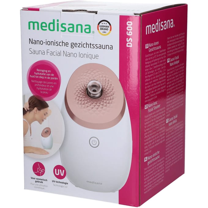 medisana DS 600 - Gezichtssauna nano-ionisch wit en rose goudkleurig