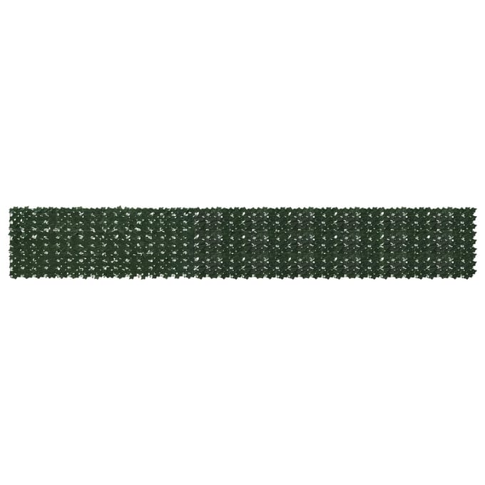 vidaXL - Balkonscherm - met - bladeren - Donkergroen - 500 - x - 75 - cm