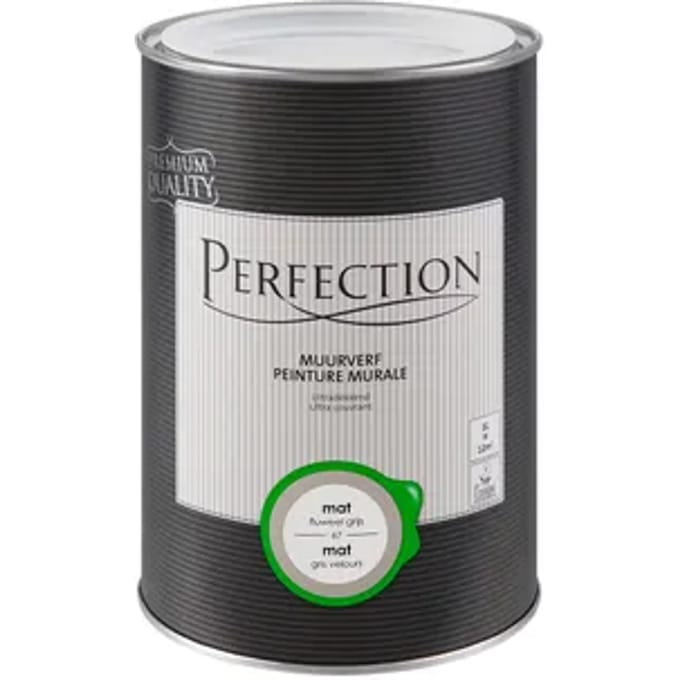 Perfection Ultradekkend Muurverf - Mat - Fluweel Grijs - 1l