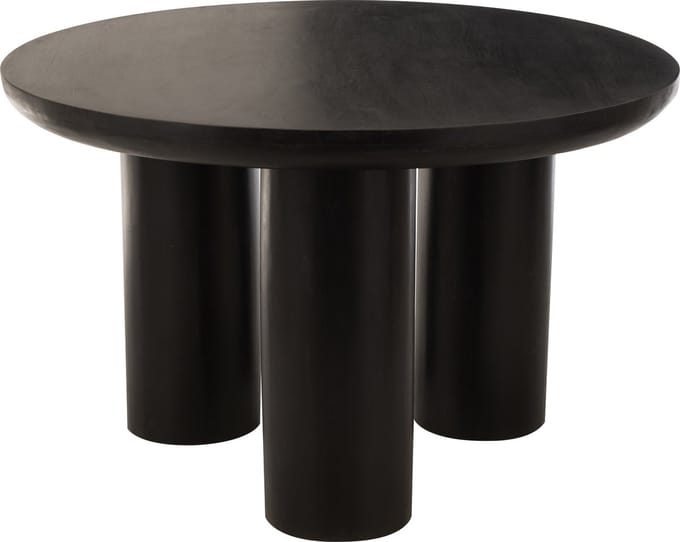 J-Line tafel Trio - mangohout - zwart