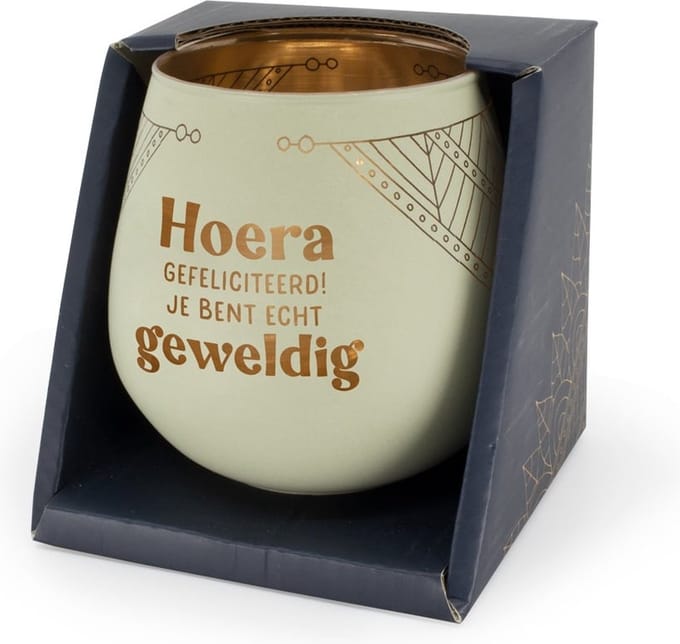 Kaars - Sfeerlicht - Hoera Gefeliciteerd! - Speciaal voor jou