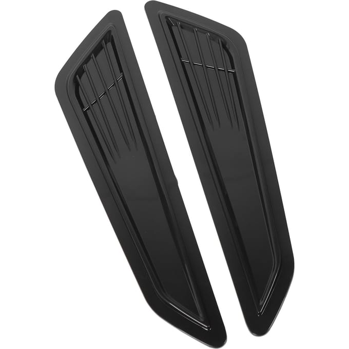 1 Paar Motorkap Luchtinlaat Scoop Cover Uitstekende Warmteafvoer Sportieve Look Slagvast Motorkap Lucht black