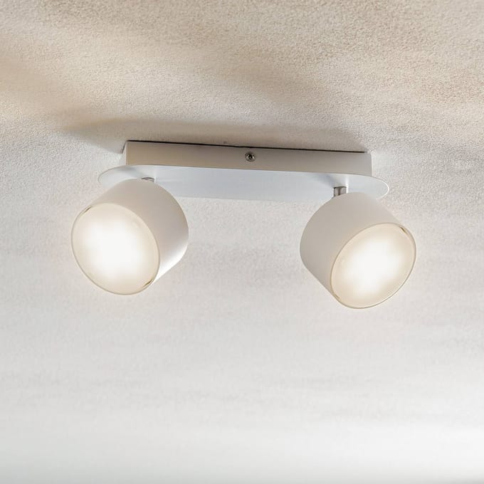 Eko-Light Plafondspot Cloudy 2-lamps wit