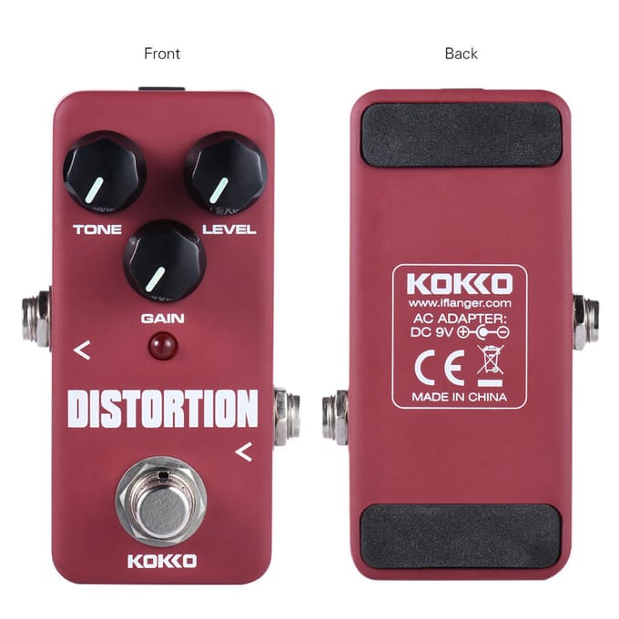 KOKKO FDS2 Mini Distortion Pedaal Draagbaar Gitaar Effectpedaal black