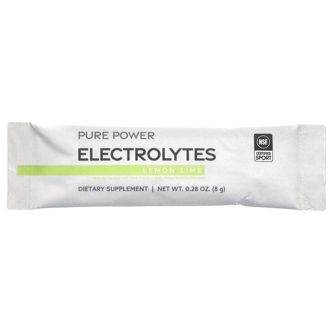 Dr. Mercola, Pure Power, Électrolytes, Citron vert, 30 sachets, 0,28 oz (8 grammes) Chaque